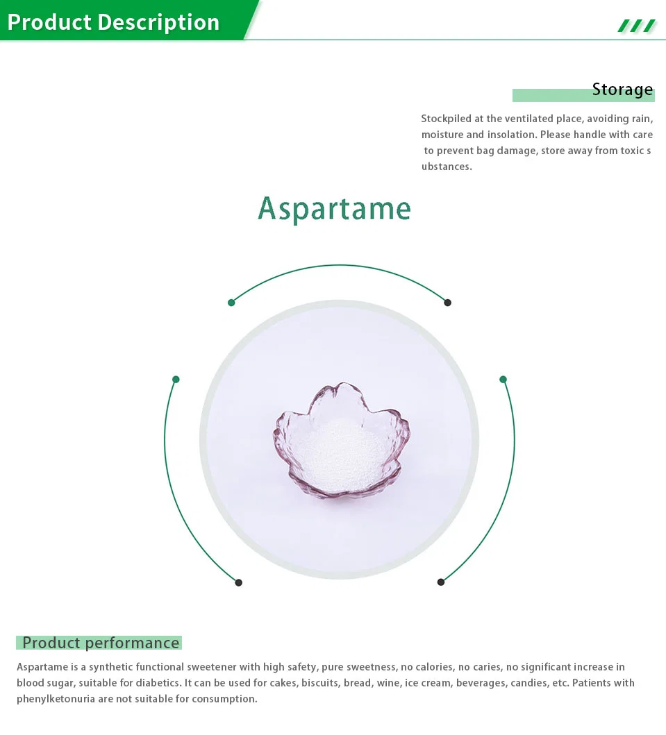 CAS No 22839-47-0 Aspartame Phenylalanine Methyl Ester Sweetener Aspartame Powder