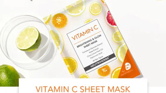 Cosmétiques en gros vitamine C Besting vendant un masque de soin du visage blanchissant au collagène